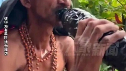 印度男子称33年“每日喝机油为食”，将幸存归功于神的信仰