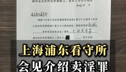️这个当事人的情节不算重，一共介绍的卖y女加嫖客也就四对，后续会准备取保候审。有些家属比较关心，律师去看守所会见一次家人是怎么收费的，除金山、崇明、奉贤外，这些比较偏远的地区，上海其他区看守所会见一律是2000，金山、崇明、奉贤在3000-5000。️对于会见的工作在之前的文章和...