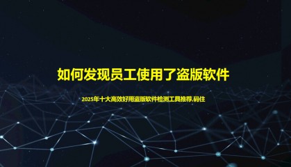 如何发现员工使用了盗版软件?2025年十大高效好用盗版软件检测工具推荐,码住