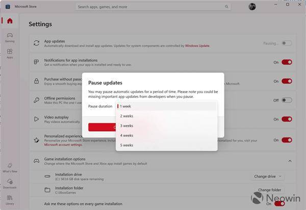 强制用户更新软件!微软发布新版应用商店:只能选择暂停更新、最长五周